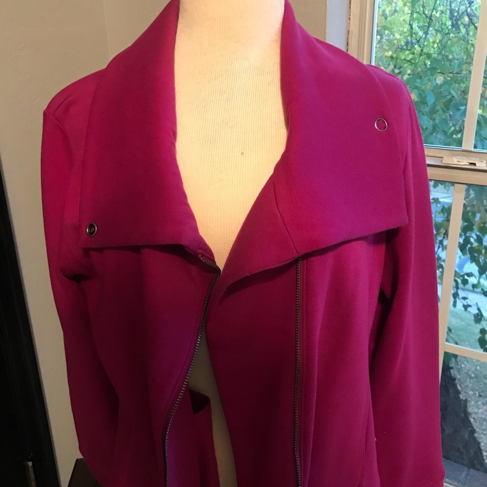 Raspberry jacket from Talbots.